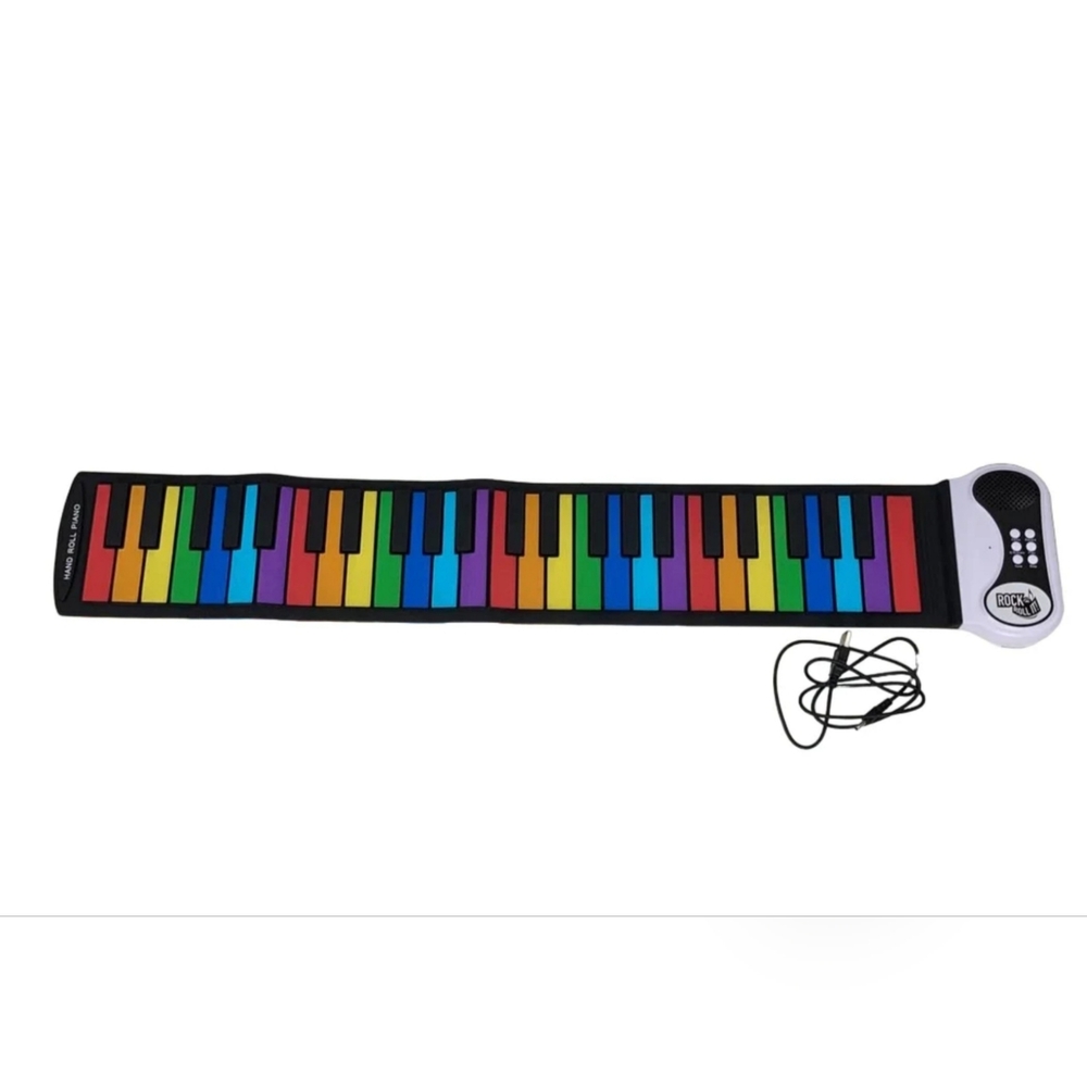 MukikiM Rock And Roll It Rainbow Flexible Roll-Up Piano - 49 Keys - Picture 7 of 8